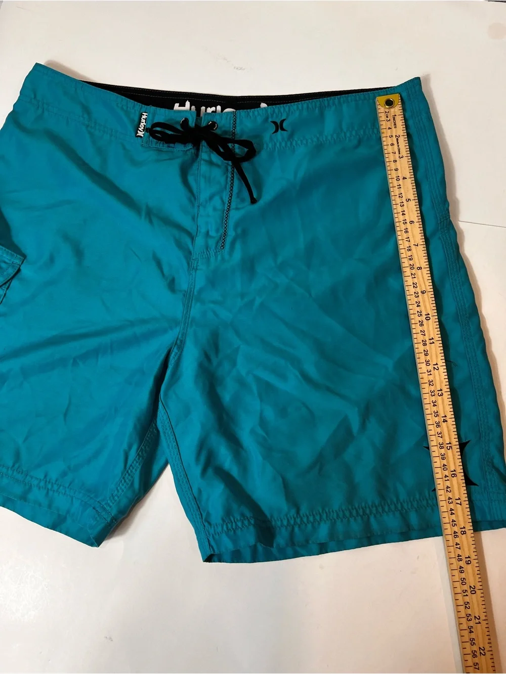 Hurley Men's Teal Board Shorts with Black Accents